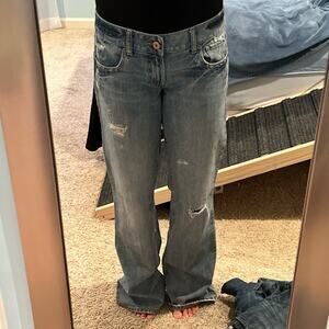 Vintage AE Casual Distressed Boyfriend Jeans 8 Long